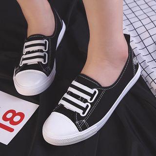 Rose Embroidered Canvas Sneakers