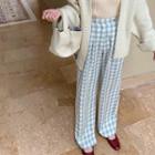 High Waist Gingham Loose Fit Pants
