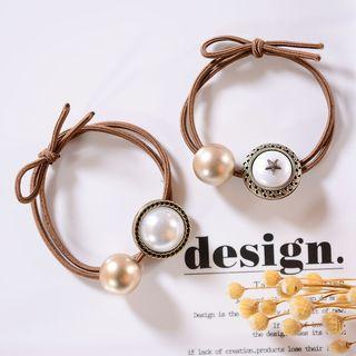 Faux Pearl Accent Hair Tie
