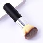 Foundation Brush T-01-544 - 1 Pc - Powder Brush - Silver & Black - L