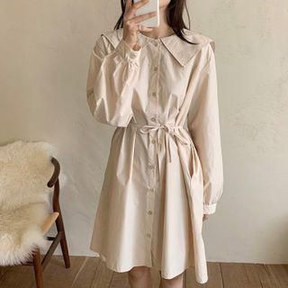 Long Sleeve Sailor Collar Shirtdress