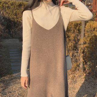 Strappy Woolen Knit Dress
