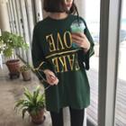 3/4 Sleeve Lettering T-shirt Dress