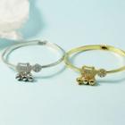 Lock Rhinestone Alloy Bangle