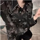 Rhinestone Shirt Black - One Size