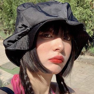 Ruffle Bucket Hat Black - One Size