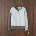 Belted Cuff Panel Pullover