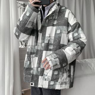 Print Padded Zip-up Jacket