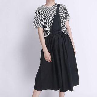 One-shoulder Capri Wide-leg Jumper Pants
