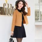 Set: Lace-panel Open-front Jacket + Skirt
