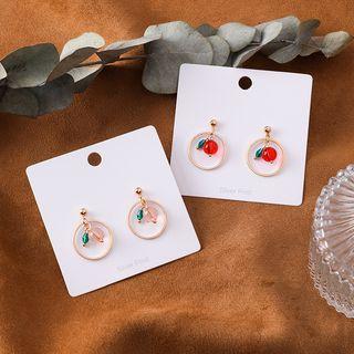 Faux Crystal Fruit Hoop Earring