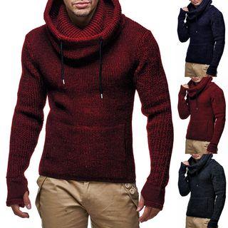 Drawstring Mock Turtleneck Sweater