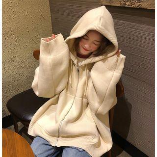Knit Sweater Zip Up
