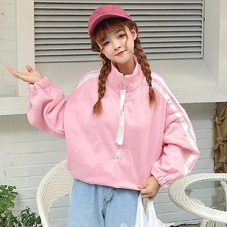 Long-sleeve Mock-neck Sweatshirt