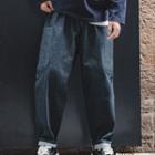 Retro Melange Wide-leg Jeans