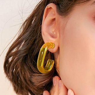 Transparent Open Hoop Earring
