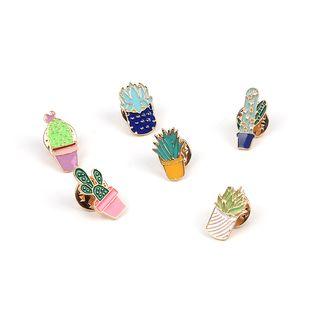 Set Of 6: Cactus Brooch