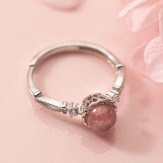 Moonstone / Gemstone Bead Sterling Silver Ring