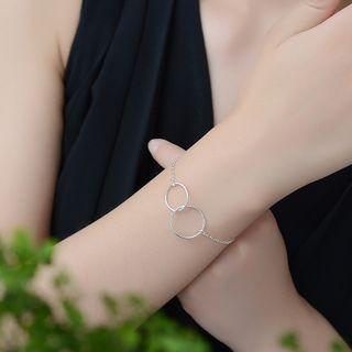 925 Sterling Silver Interlocking Hoop Bracelet / Anklet