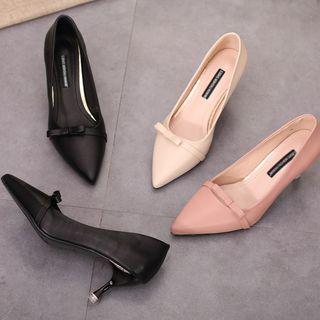 Pointy Bow High Heel Pumps