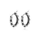 Fashion Creative Skull 316l Stainless Steel Stud Earrings Silver - One Size