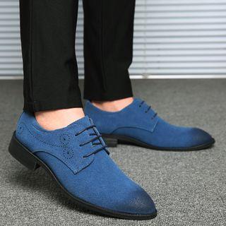 Faux Leather Lace-up Desert Shoes