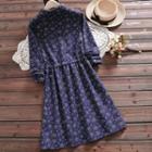 Floral Long-sleeve A-line Shirt Dress