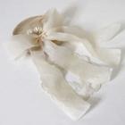 Bow Hair Tie Off-white - One Size