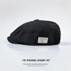 Applique Flat Cap Black - One Size