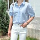 Short Puff-sleeve Blouse