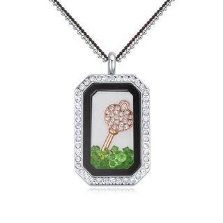 Austrian Crystal Key Locket Necklace 1 - 1988 - One Size