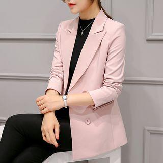 Plain Double Breasted Blazer