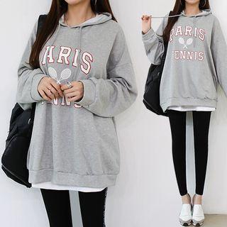 Paris Tennis Letter Hoodie