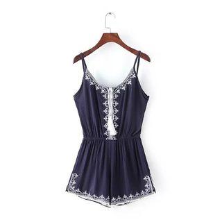 Embroidered Romper