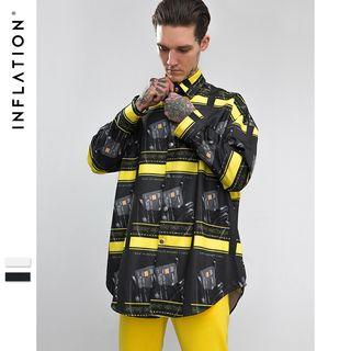 Loose-fit Dip-back Printed Shirt