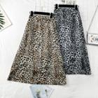 High-waist Leopard-print A-line Skirt