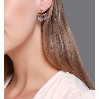 Alloy Rhinestone Swing Earring