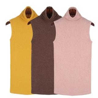 Sleeveless Turtle-neck Top