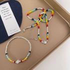 Smiley Bead Acrylic Alloy Bracelet / Necklace