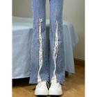 Lace Trim Bootcut Jeans / Belt / Set