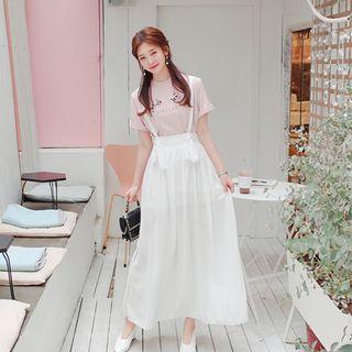 A-line Maxi Suspender Dress