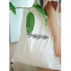 Chinese Characters Print Tote Bag White - One Size