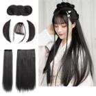 Retro Hair Fringe / Hair Bun / Hair Extension / Set