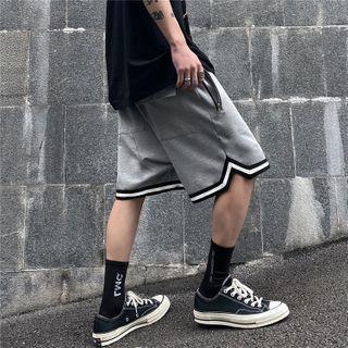 Contrast Trim Knee-length Shorts