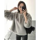 Long Sleeve Faux-fur Top