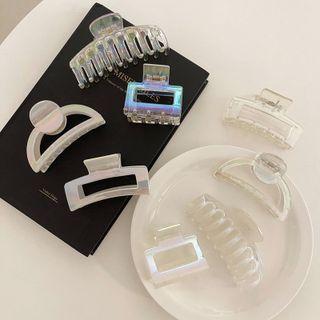 Holographic Transparent / Faux Pearl Hair Clamp (various Designs)