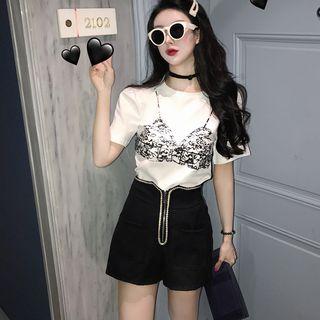 Short-sleeve Print T-shirt / Shorts