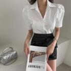 Puff-sleeve Slim-fit Shirt