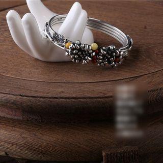 Retro Bangle Silver - One Size