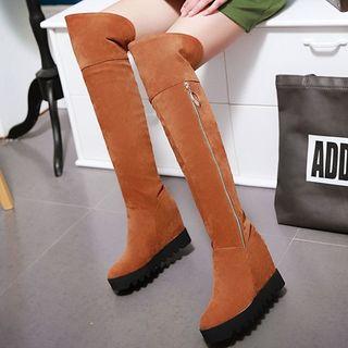 Platform Zip Over-the-knee Boots